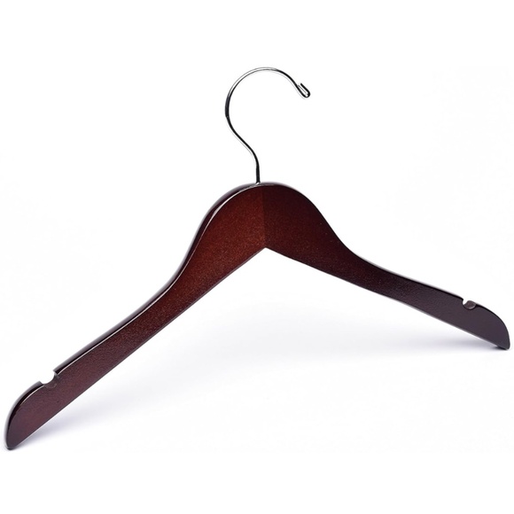 110 Child Dark Walnut Top Wooden Hangers - Picture 1 of 1